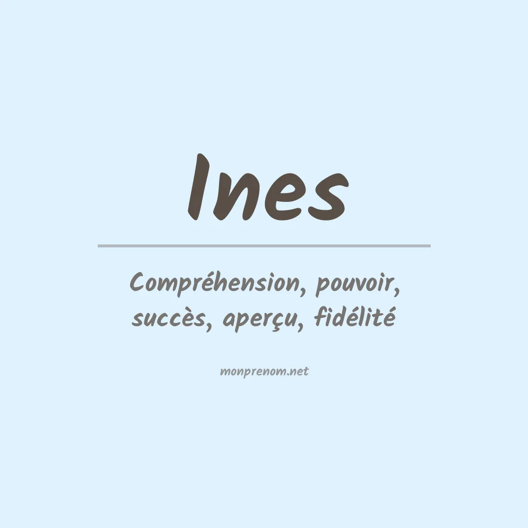 Prénom Ines