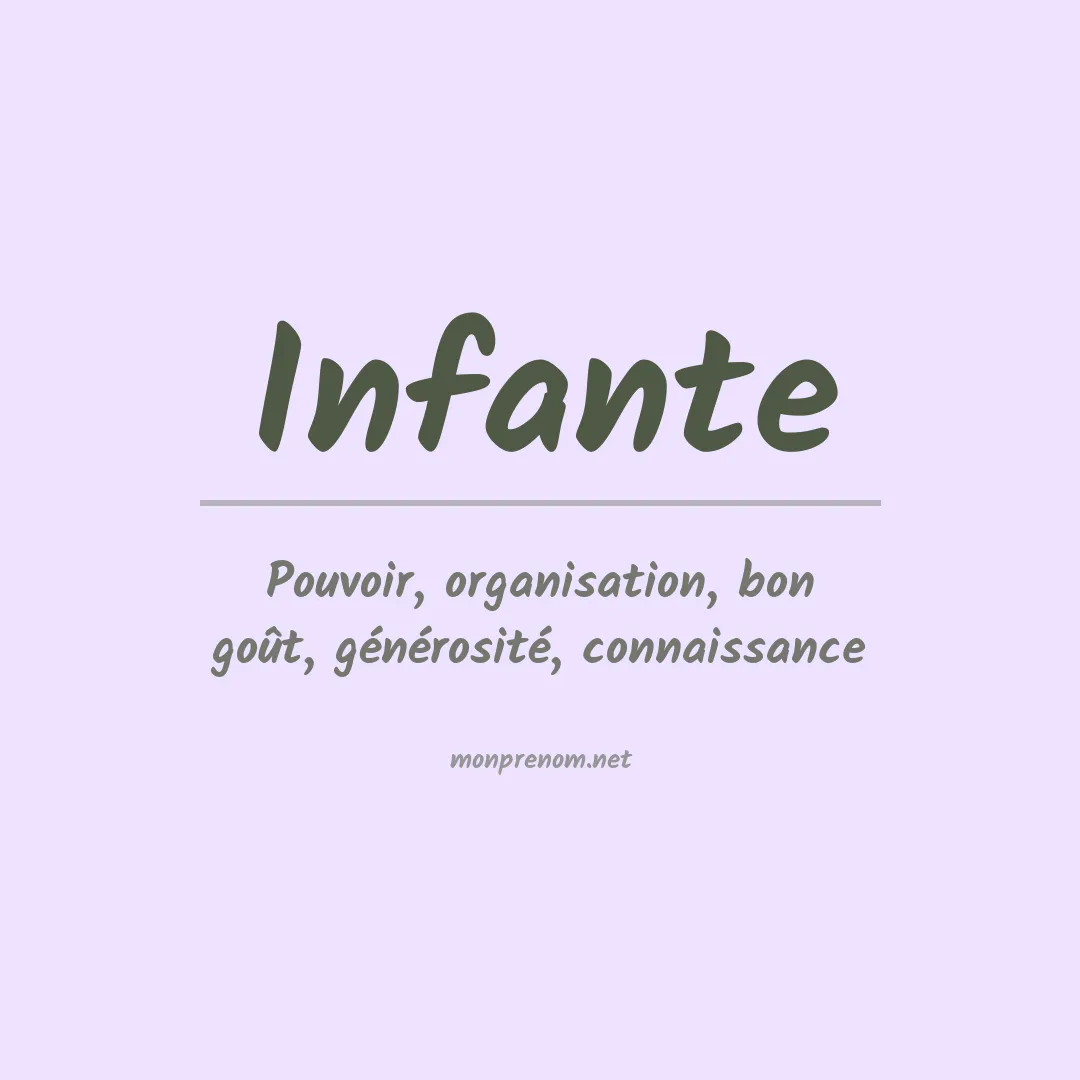 Prénom Infante