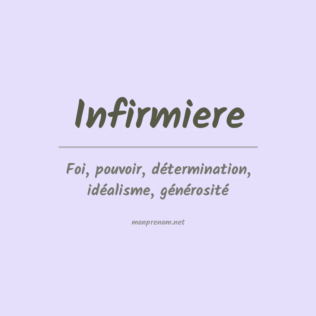 Signification du prénom Infirmiere