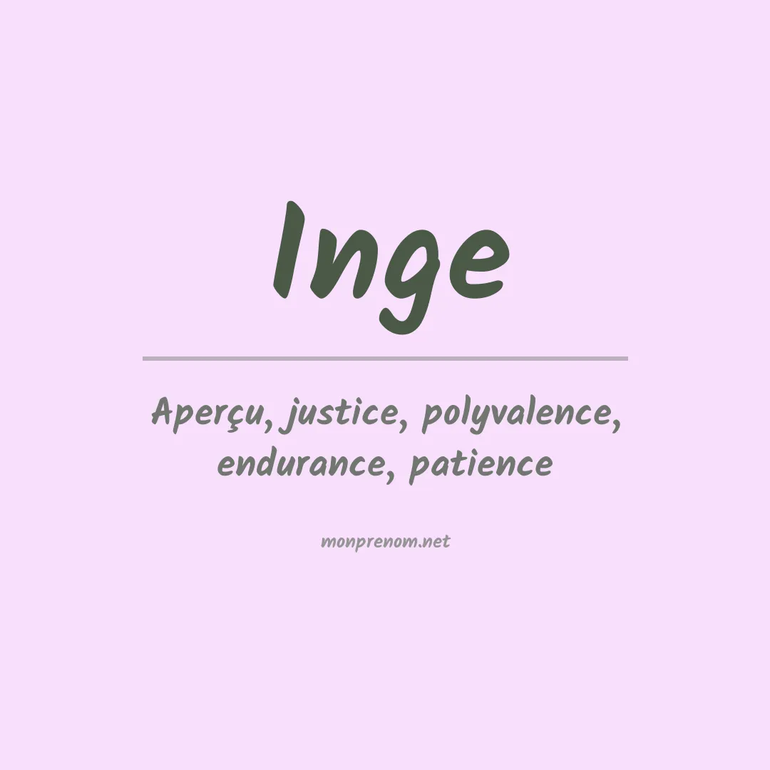 Prénom Inge