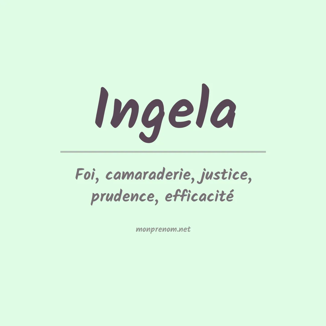 Signification du prénom Ingela