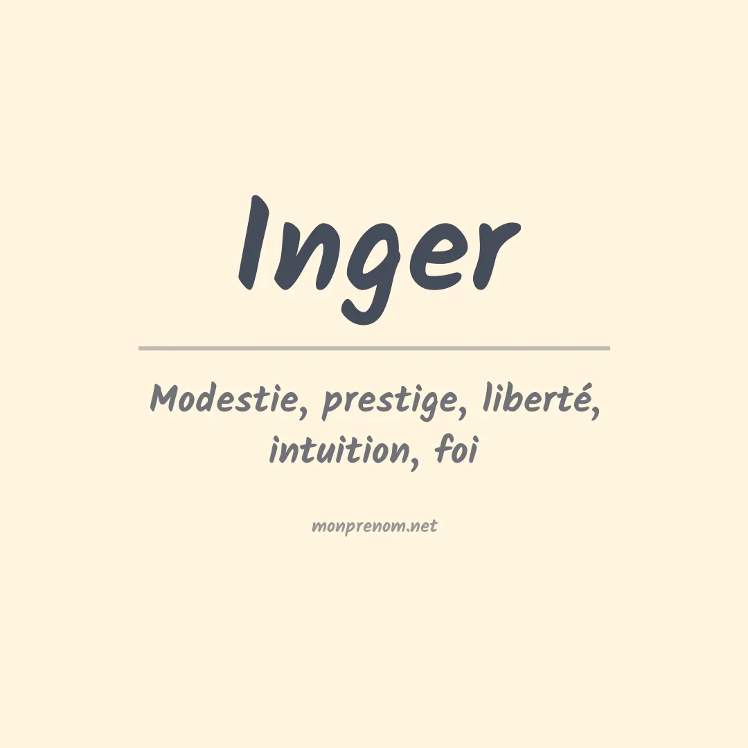 Prénom Inger