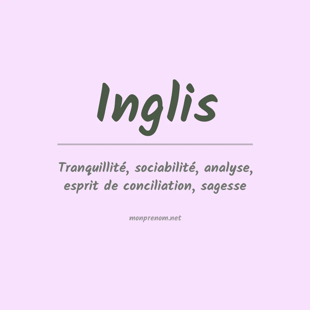 Prénom Inglis