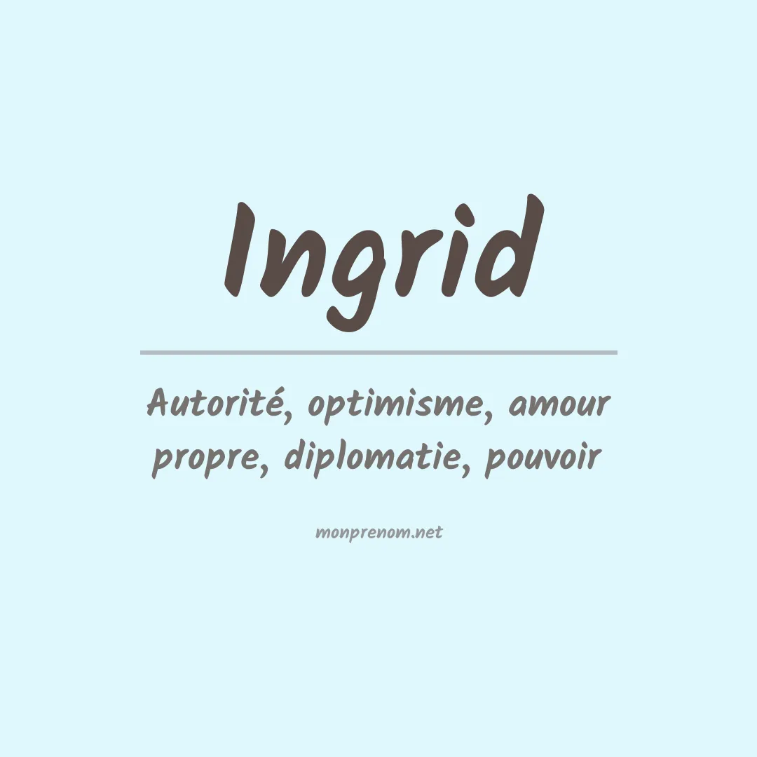 Prénom Ingrid