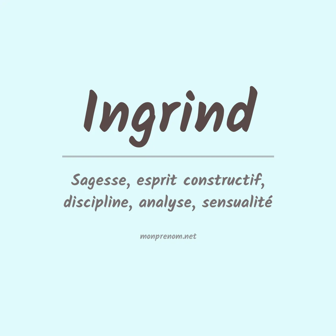 Signification du prénom Ingrind