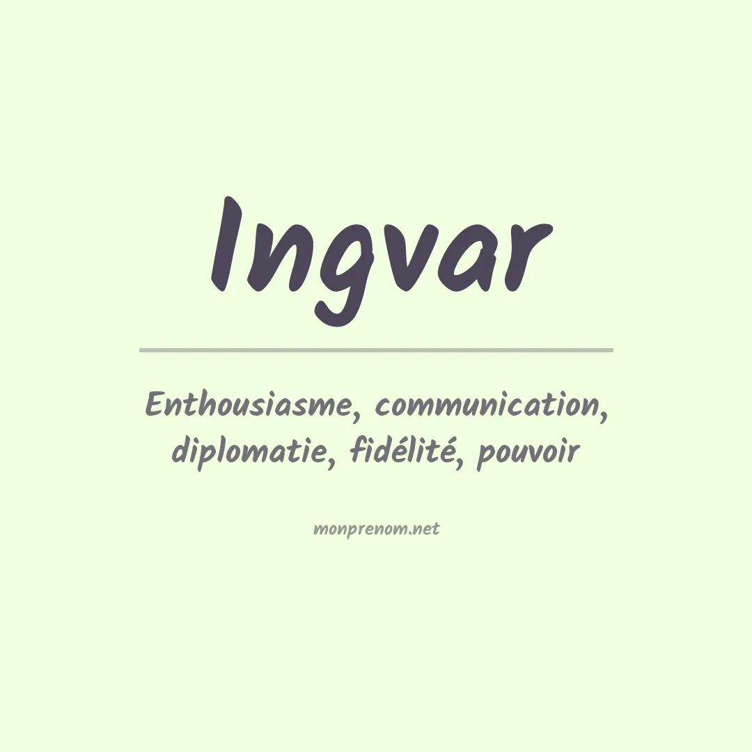 Signification du prénom Ingvar