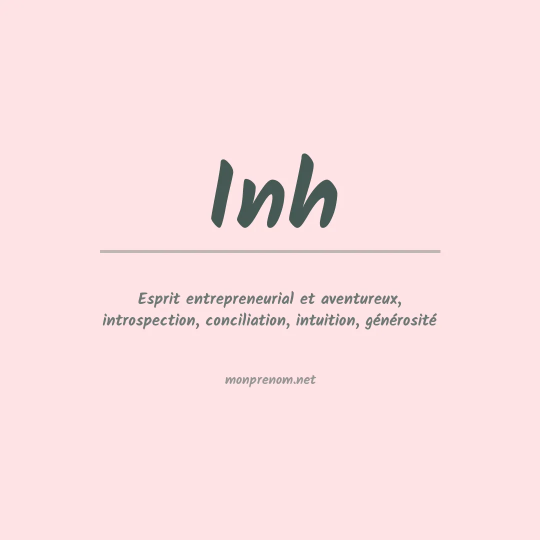 Signification du prénom Inh