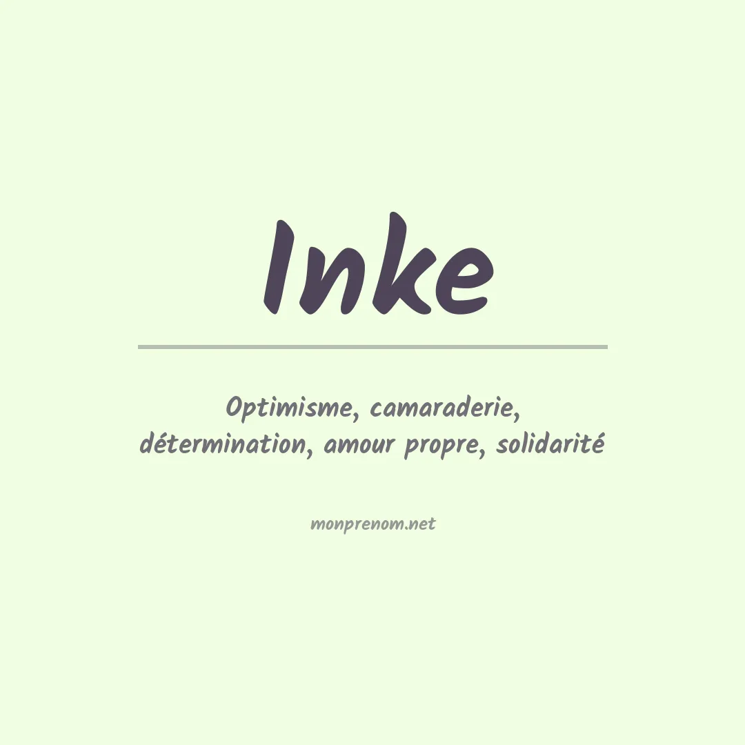 Prénom Inke