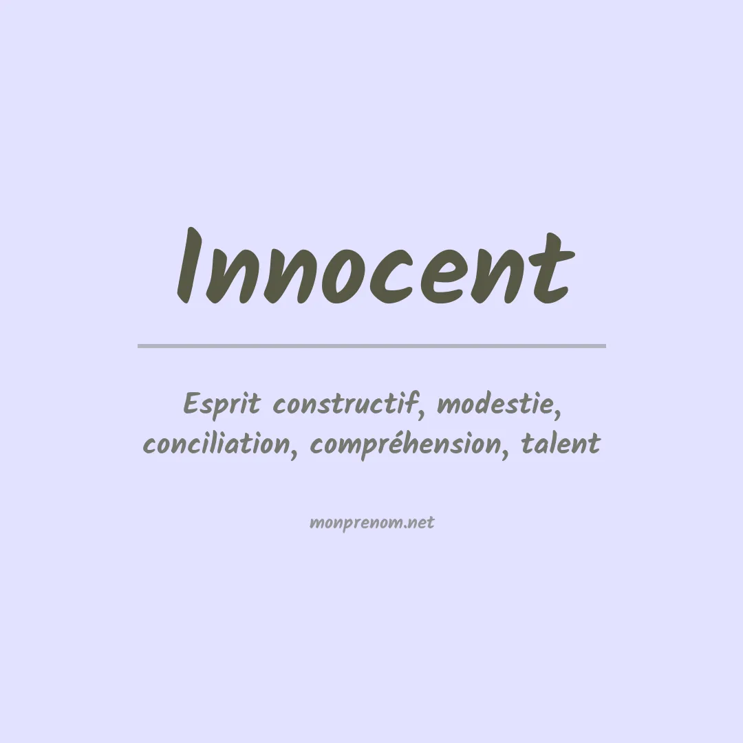 Prénom Innocent