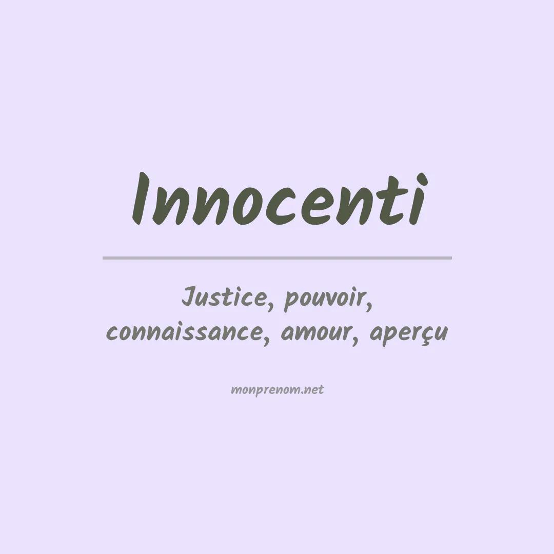 Prénom Innocenti
