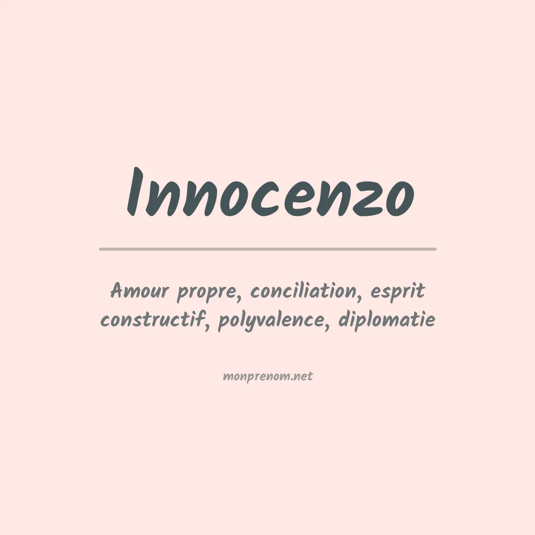 Signification du prénom Innocenzo