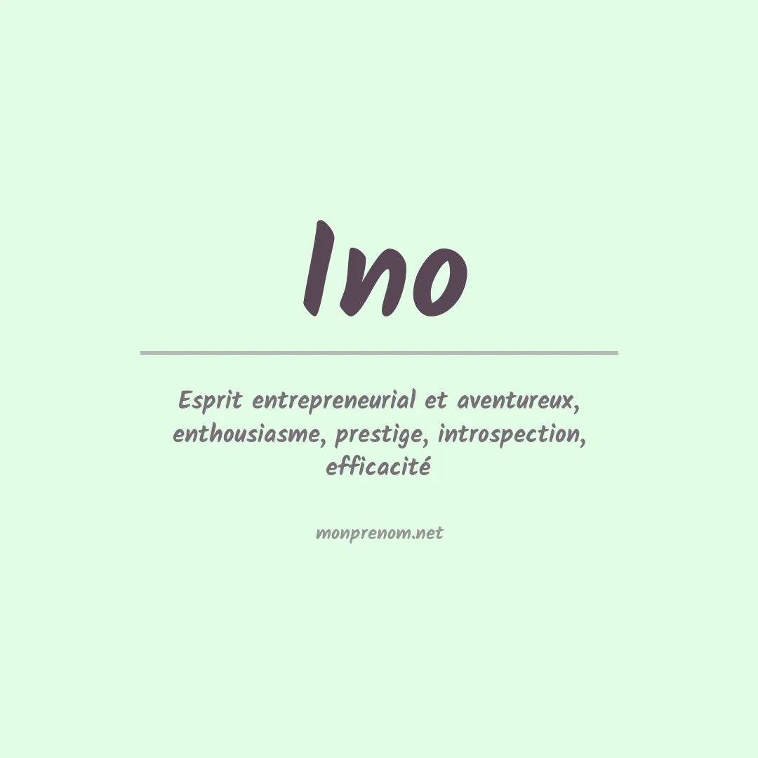 Prénom Ino