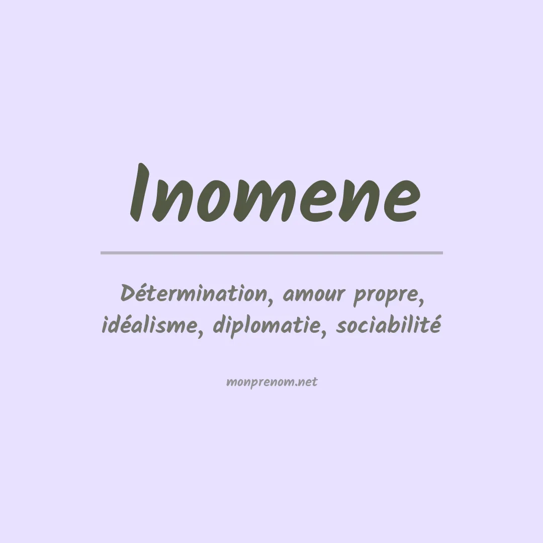 Signification du prénom Inomene