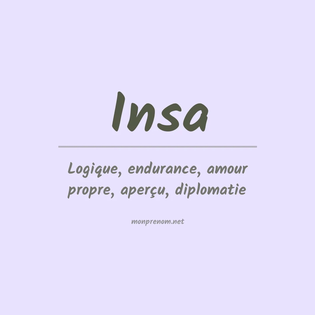 Signification du prénom Insa