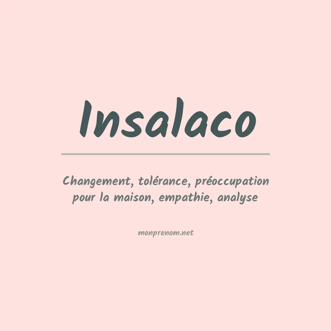 Prénom Insalaco