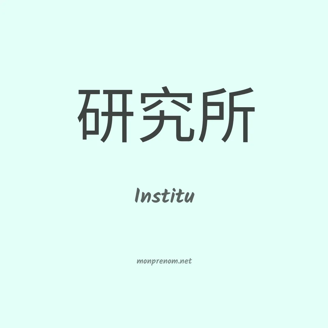 Institu en chinois