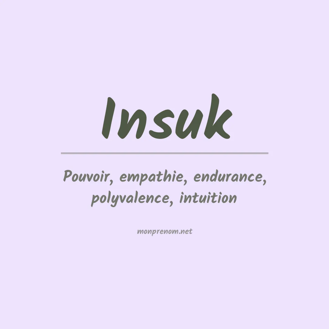 Prénom Insuk