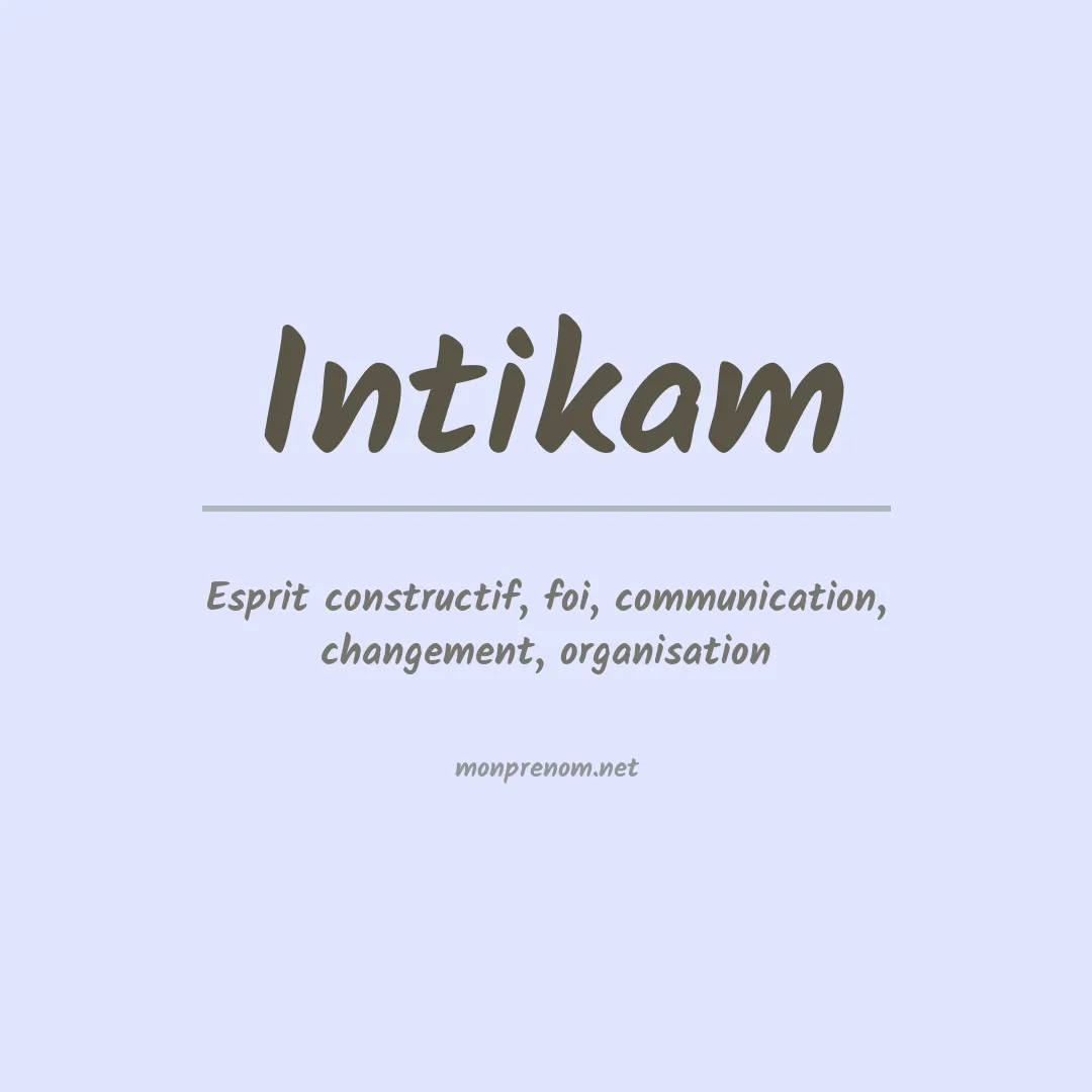 Signification du prénom Intikam