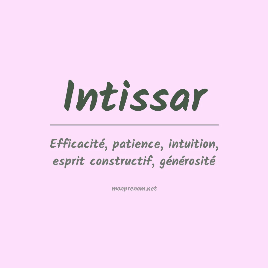 Signification du prénom Intissar
