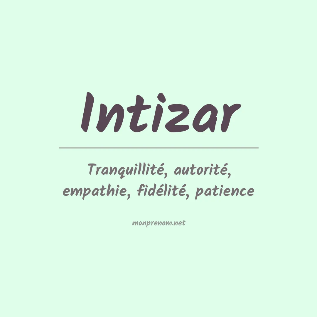 Prénom Intizar
