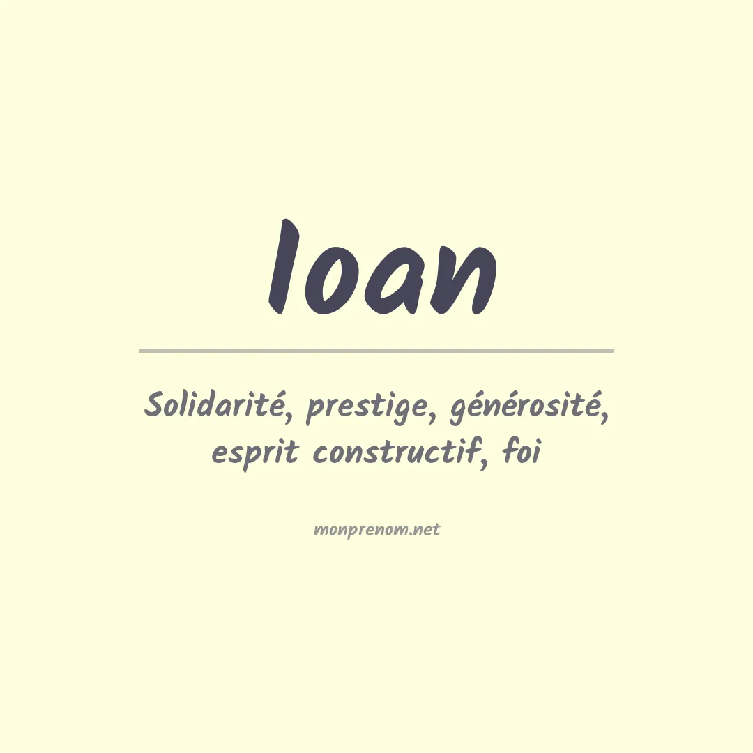 Signification du prénom Ioan
