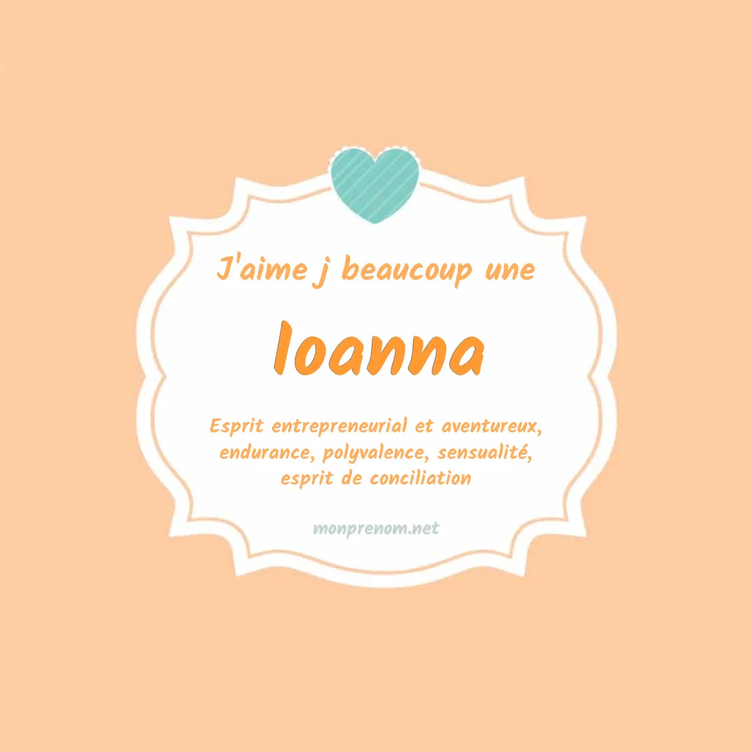 J'aime beaucoup Ioanna