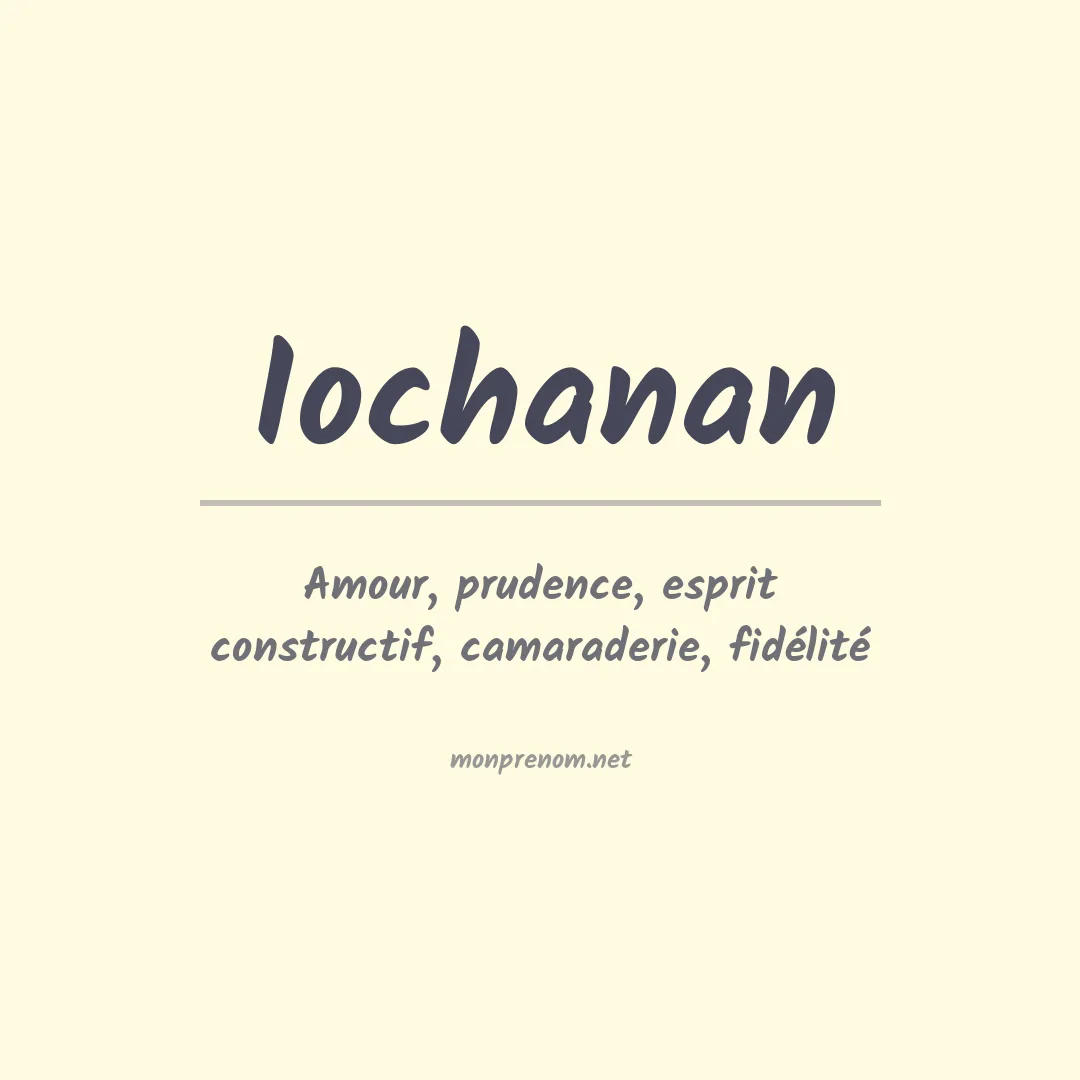 Prénom Iochanan