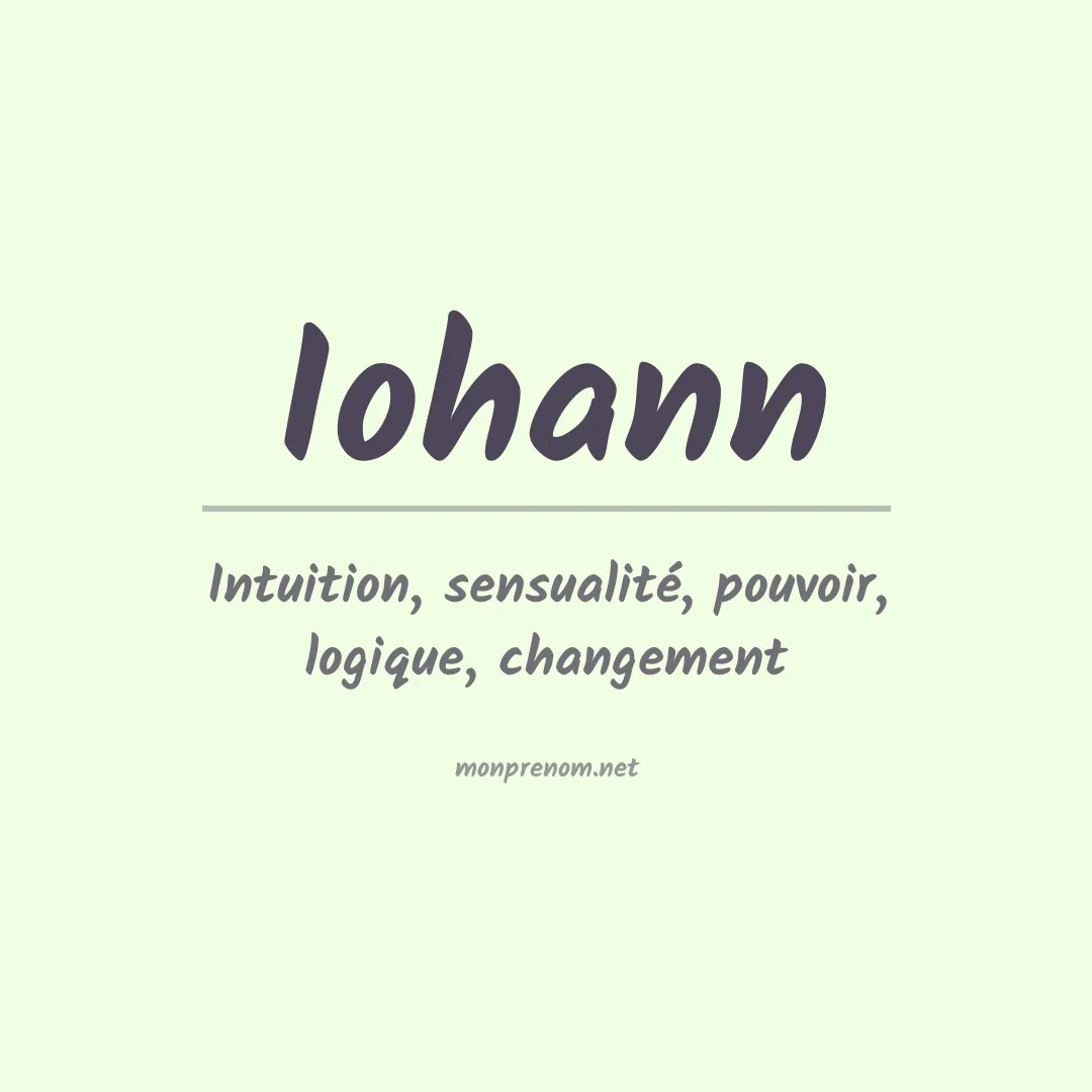 Signification du prénom Iohann