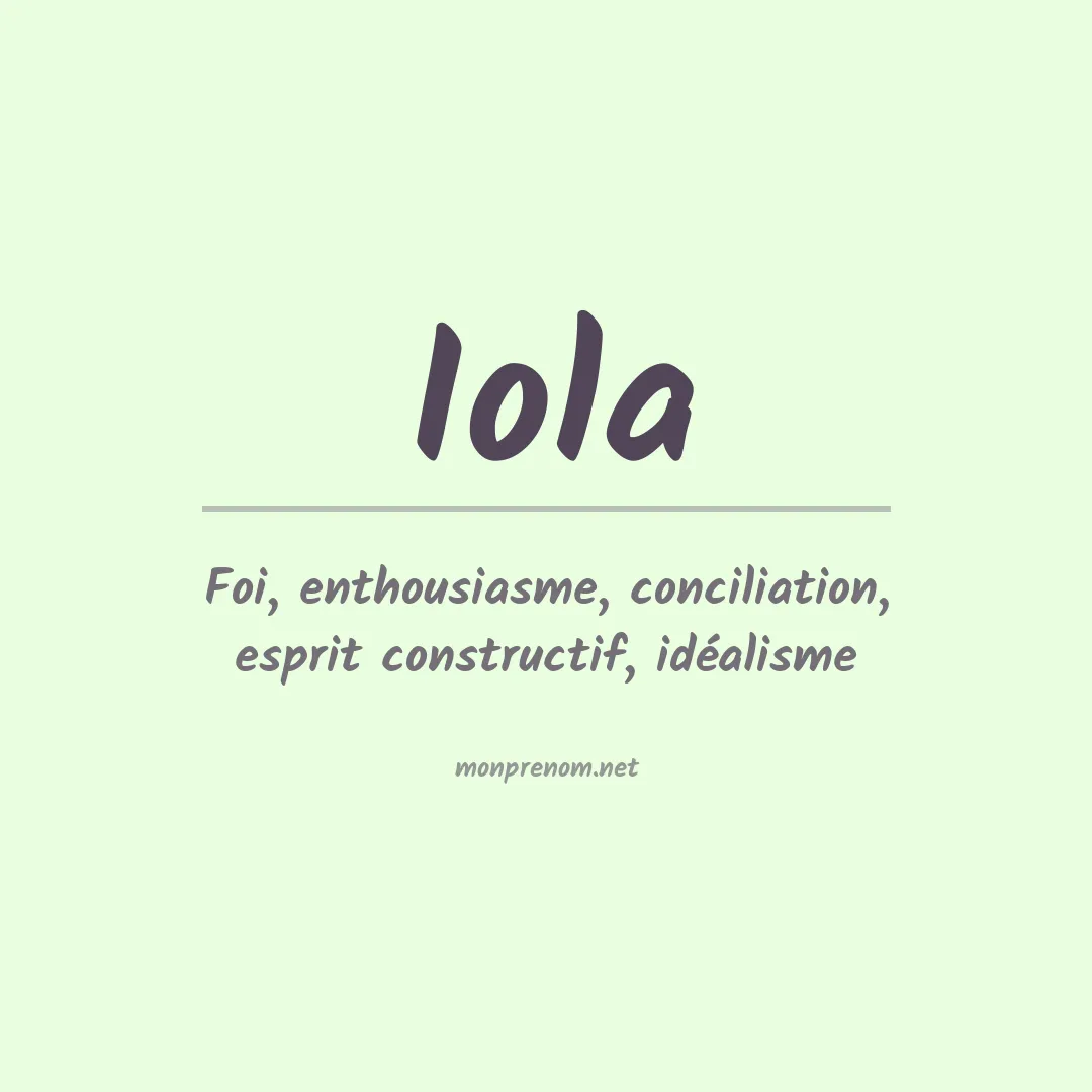 Prénom Iola