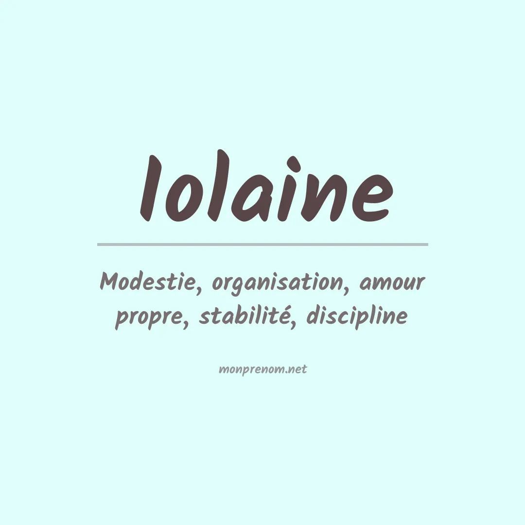 Prénom Iolaine