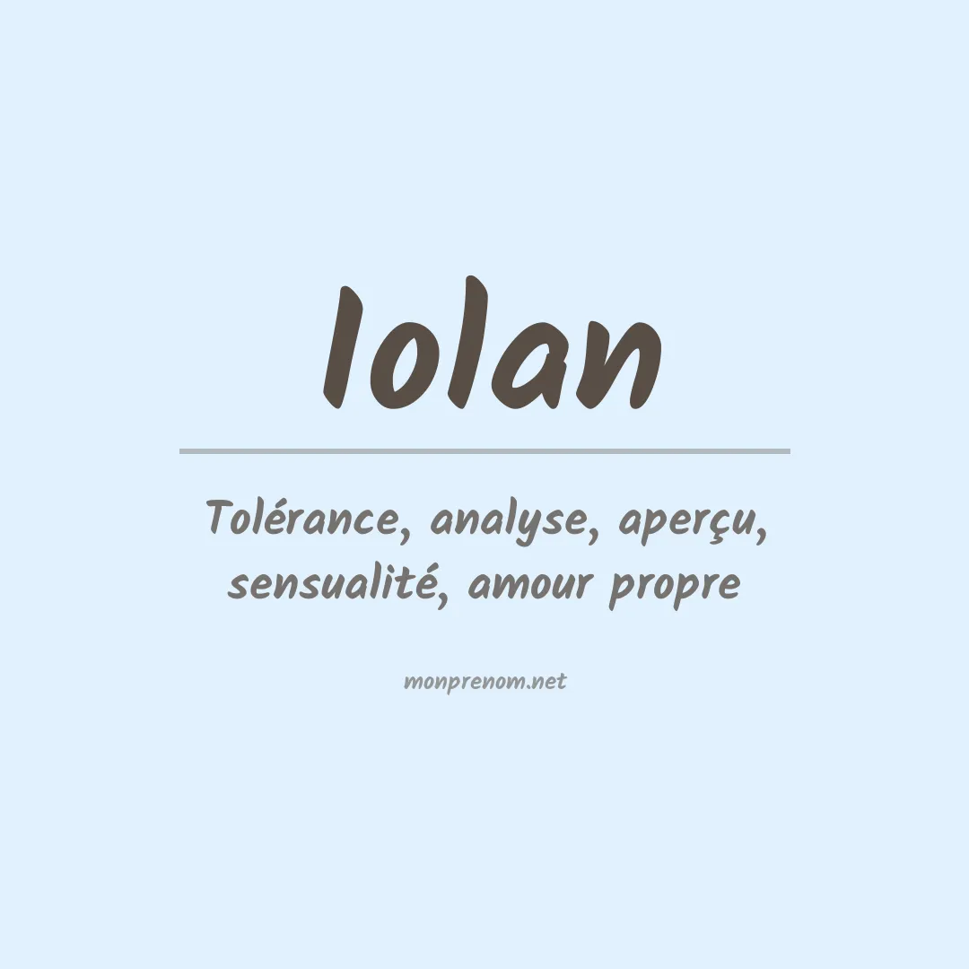 Prénom Iolan