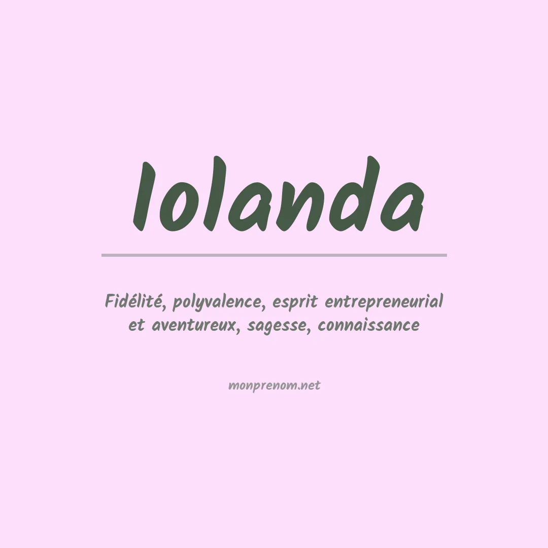 Prénom Iolanda