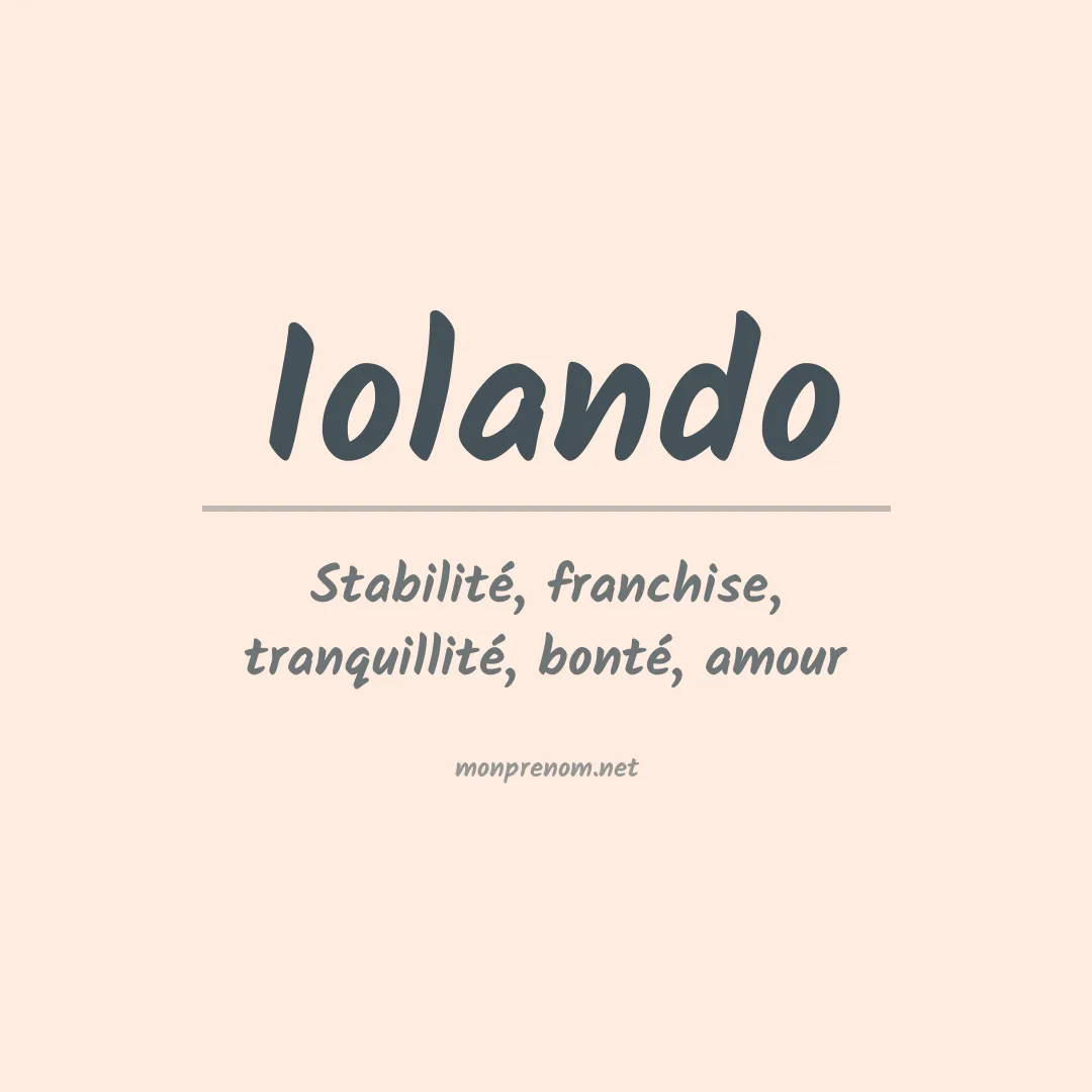 Prénom Iolando