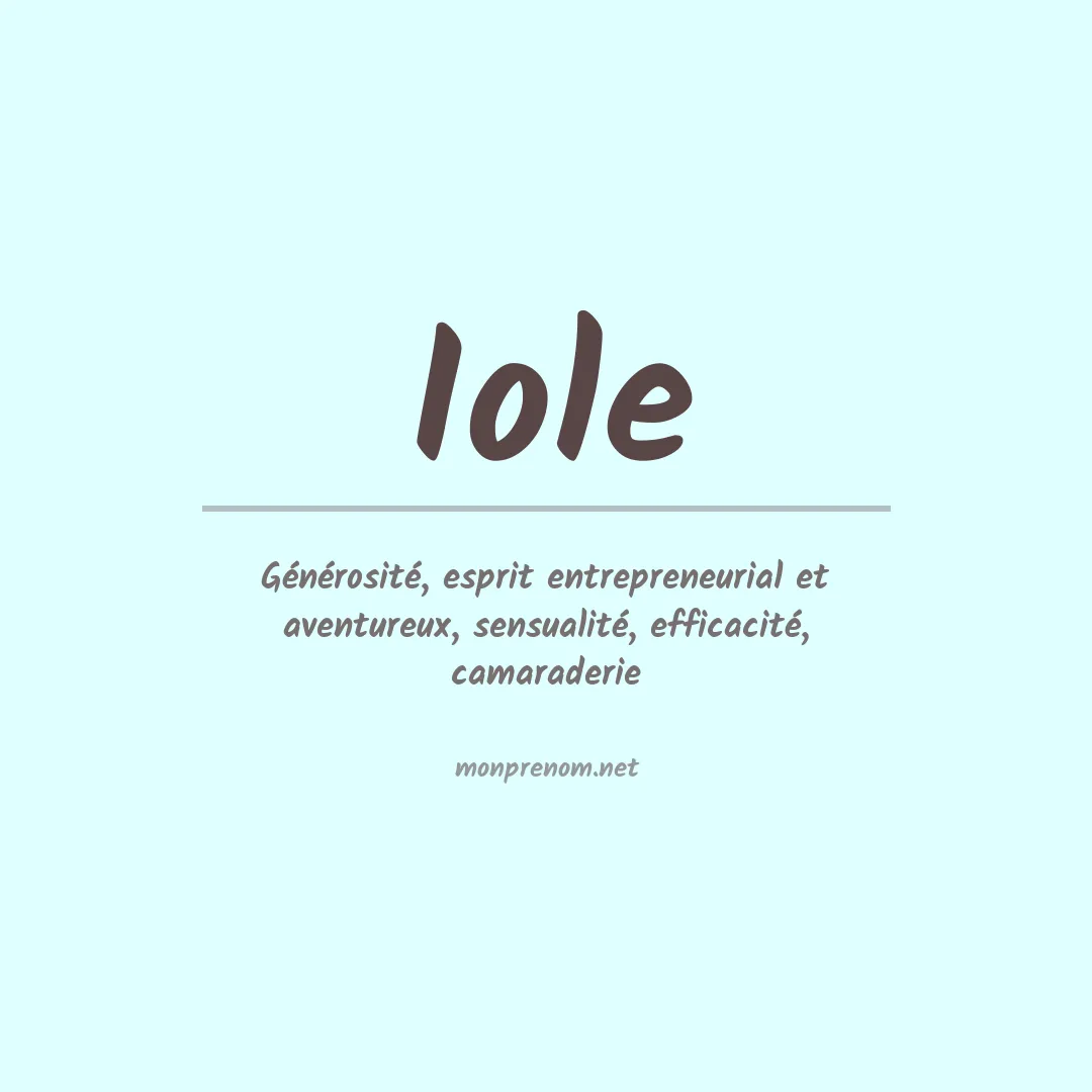 Prénom Iole