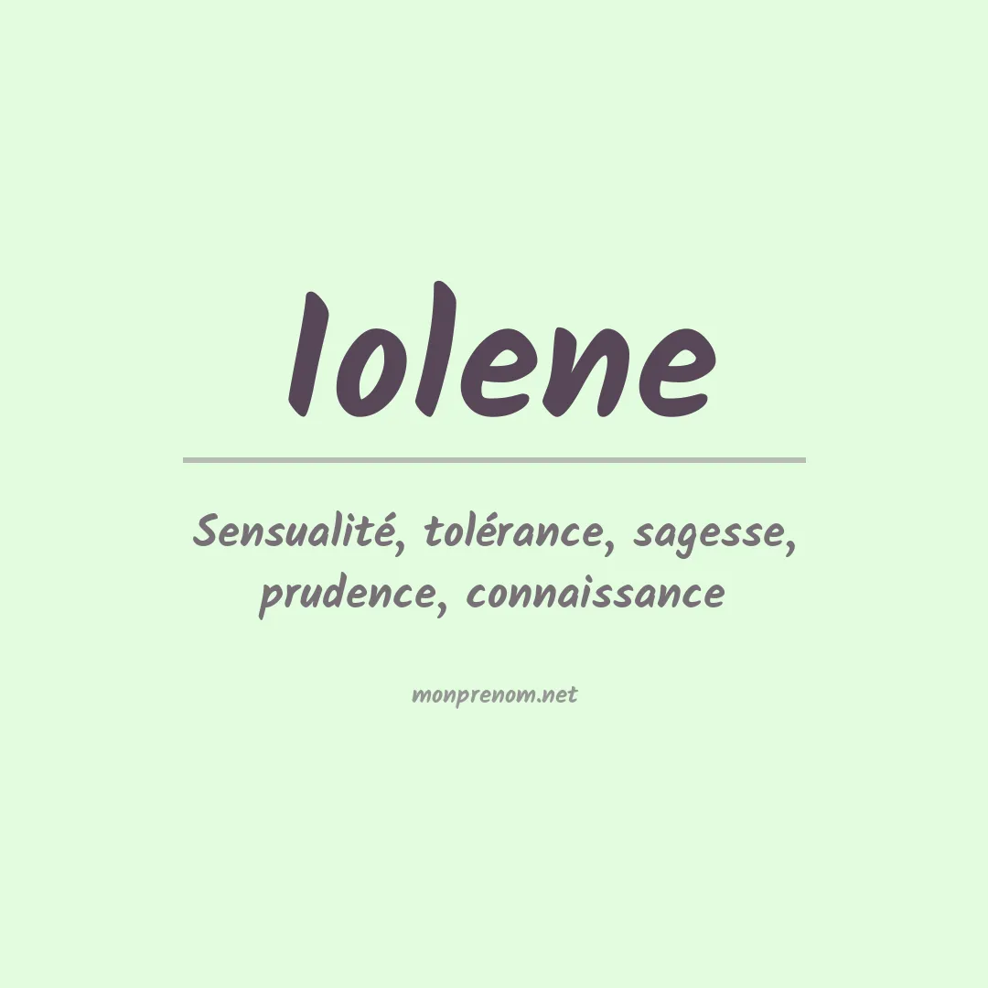 Prénom Iolene
