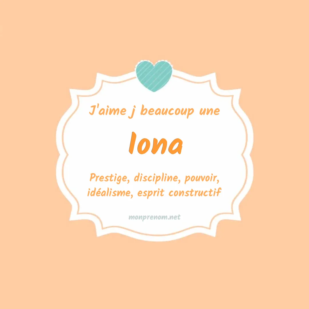 J'aime beaucoup Iona