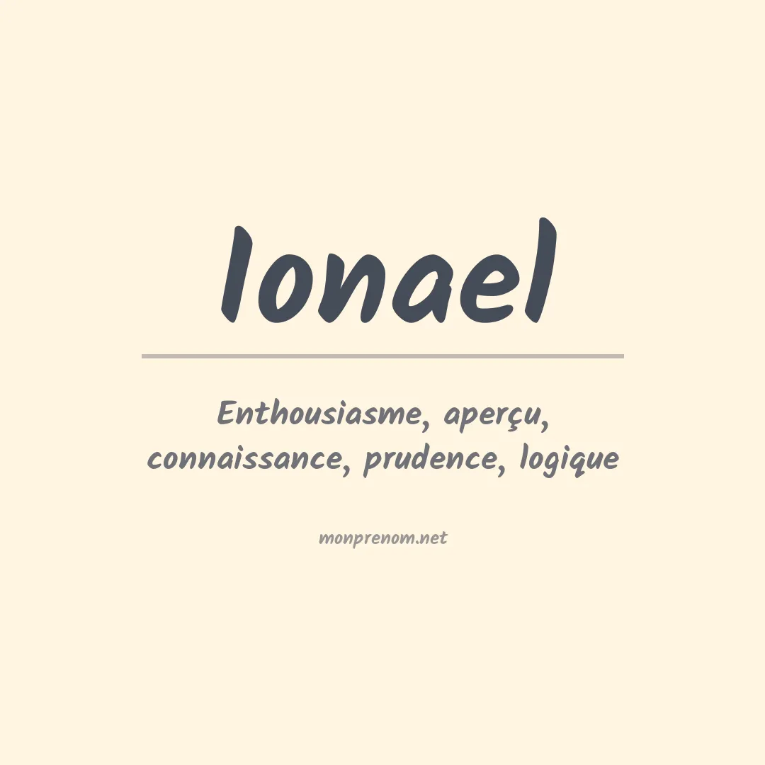 Signification du prénom Ionael