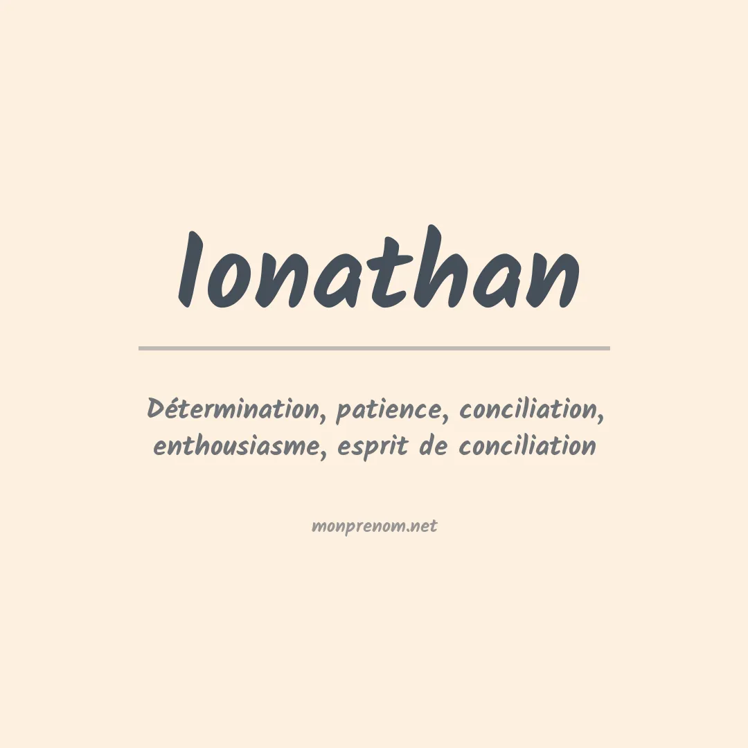 Signification du prénom Ionathan