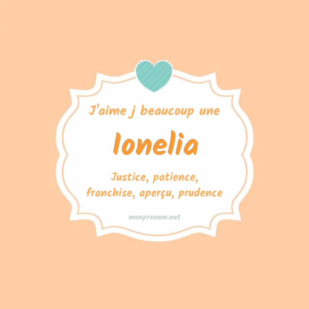 J'aime beaucoup Ionelia