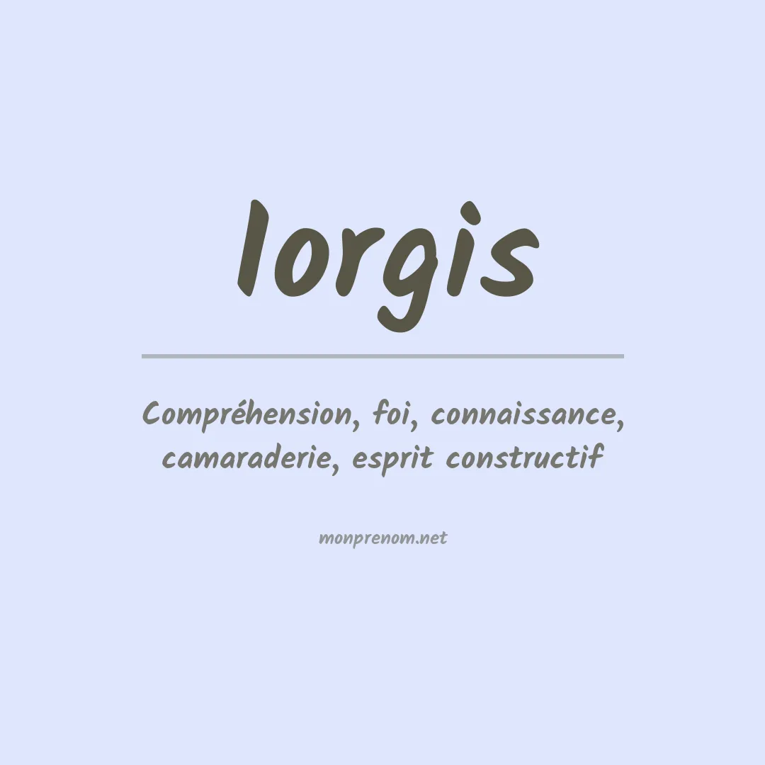 Signification du prénom Iorgis