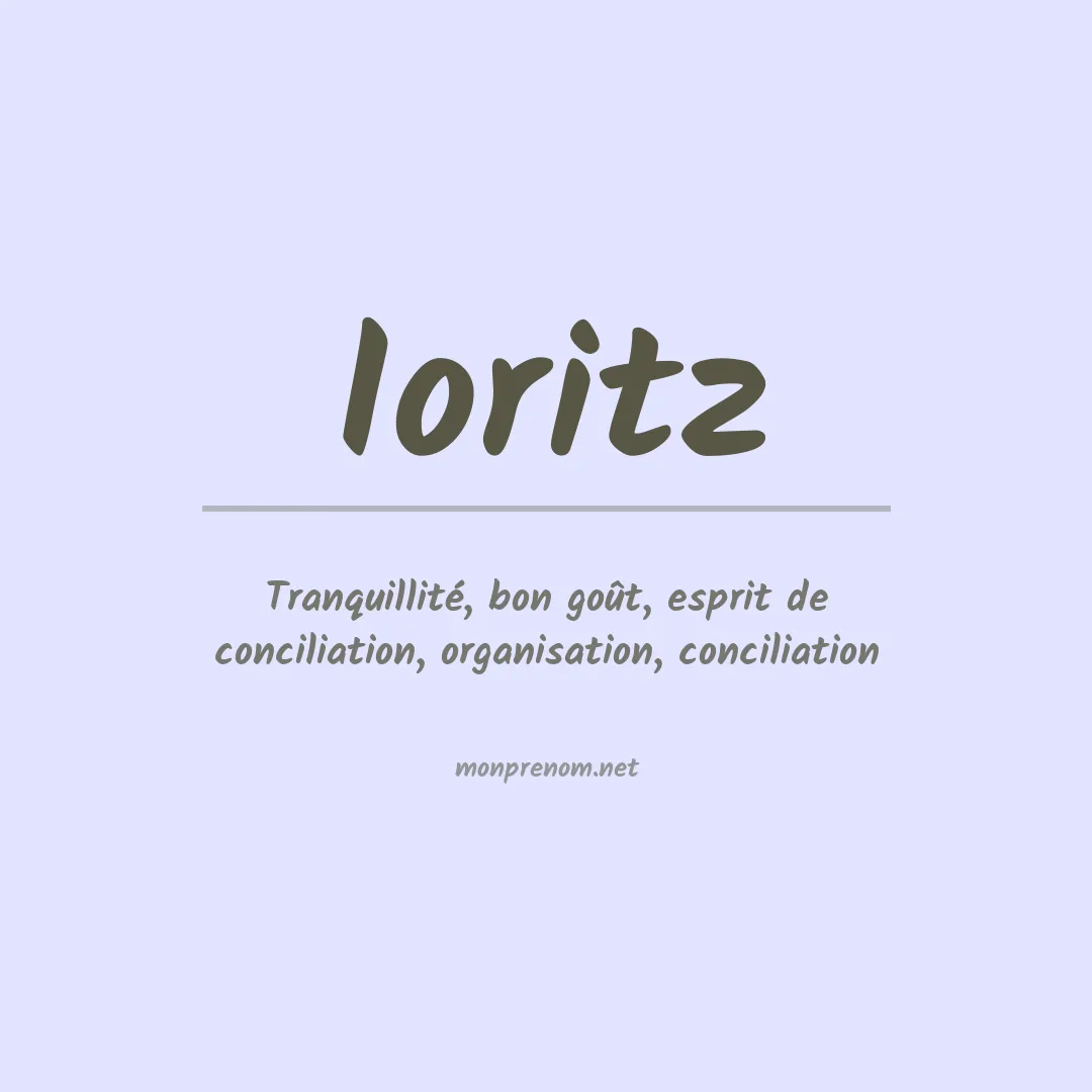 Signification du prénom Ioritz