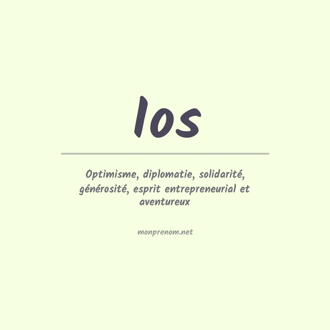 Signification du prénom Ios