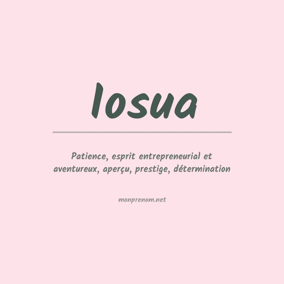Signification du prénom Iosua