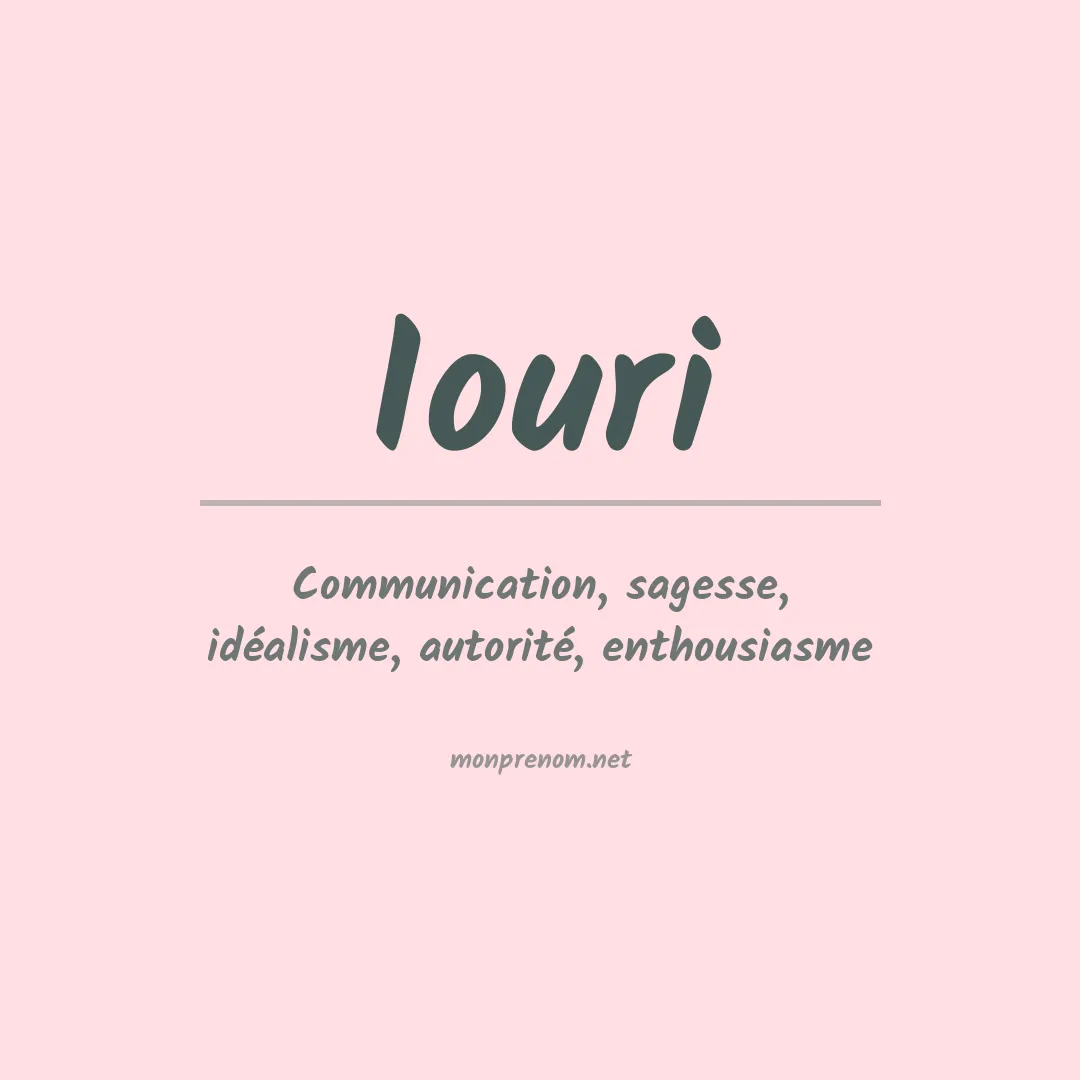 Signification du prénom Iouri