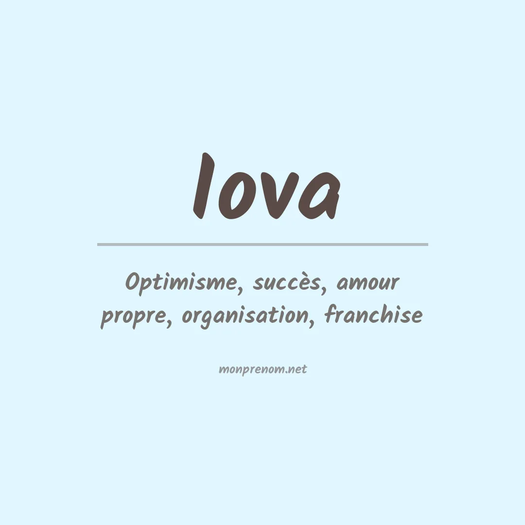 Signification du prénom Iova