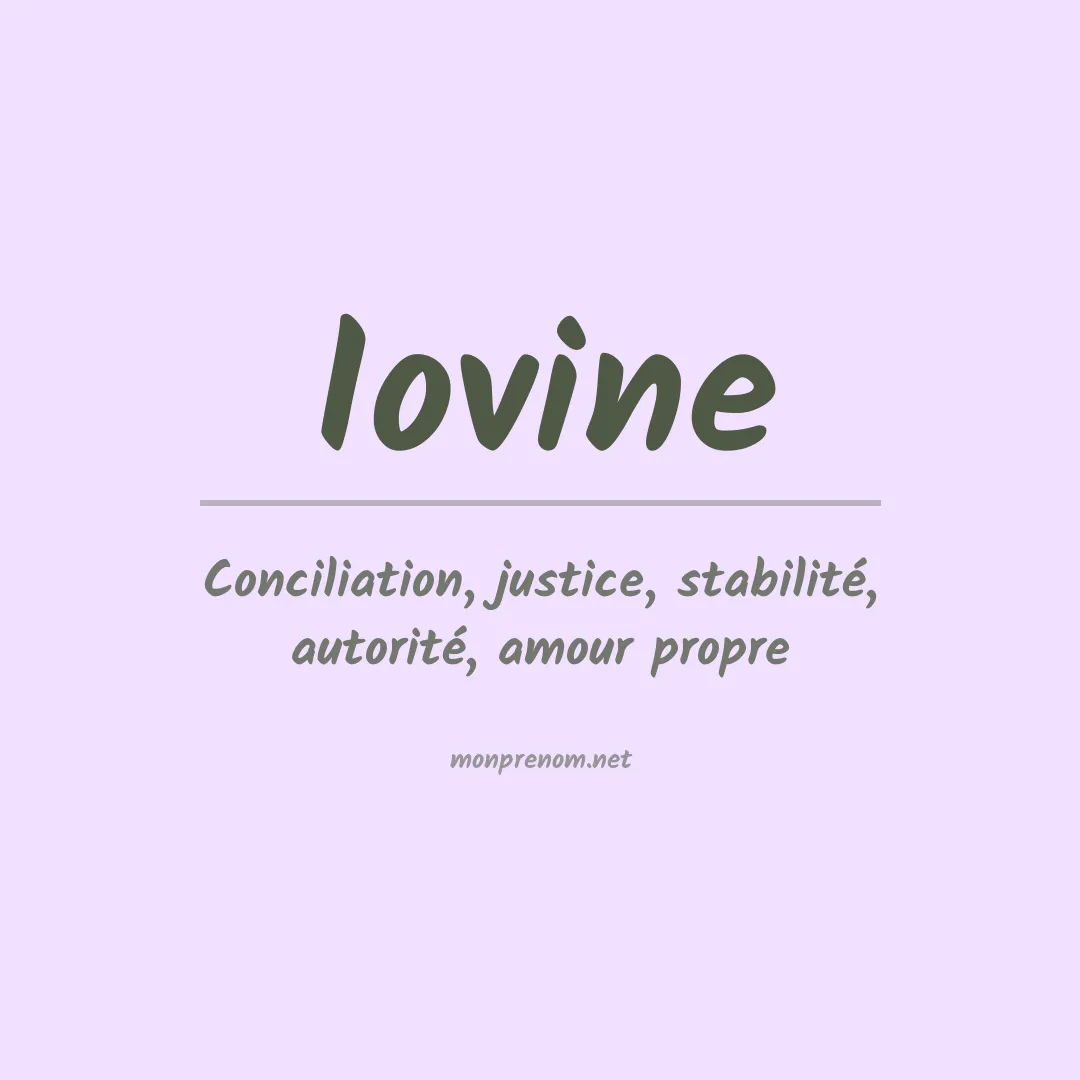 Prénom Iovine