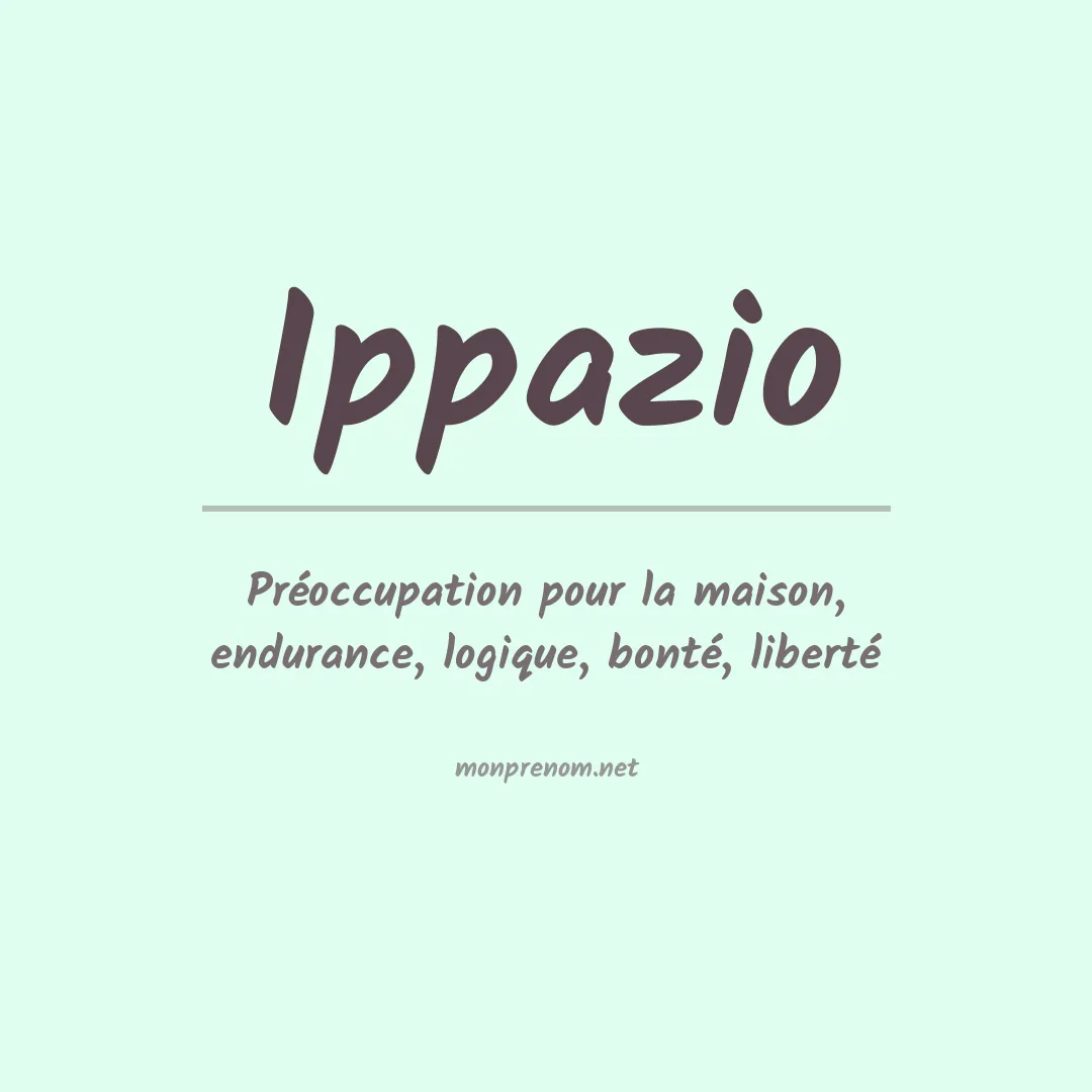 Signification du prénom Ippazio