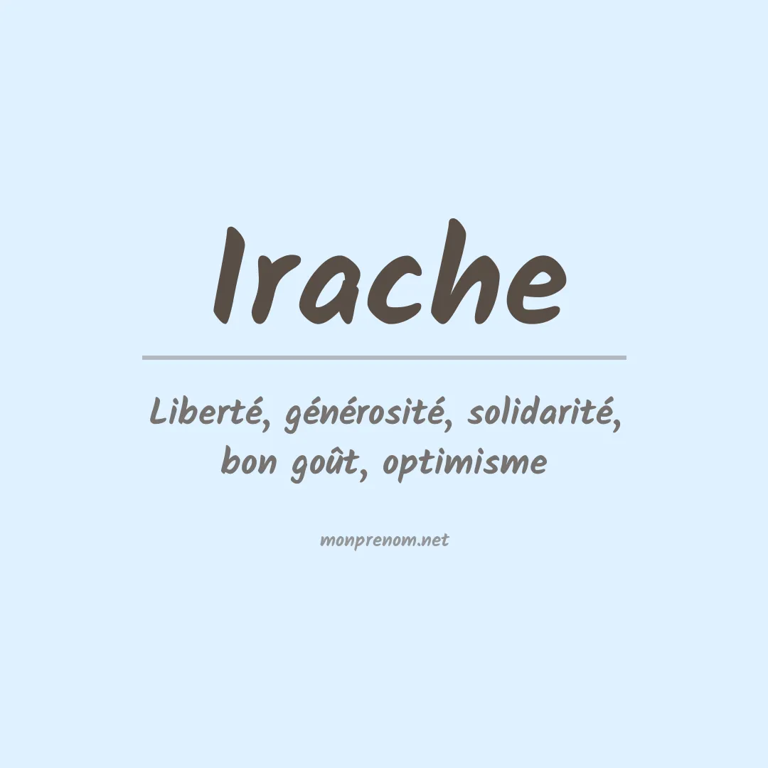 Signification du prénom Irache