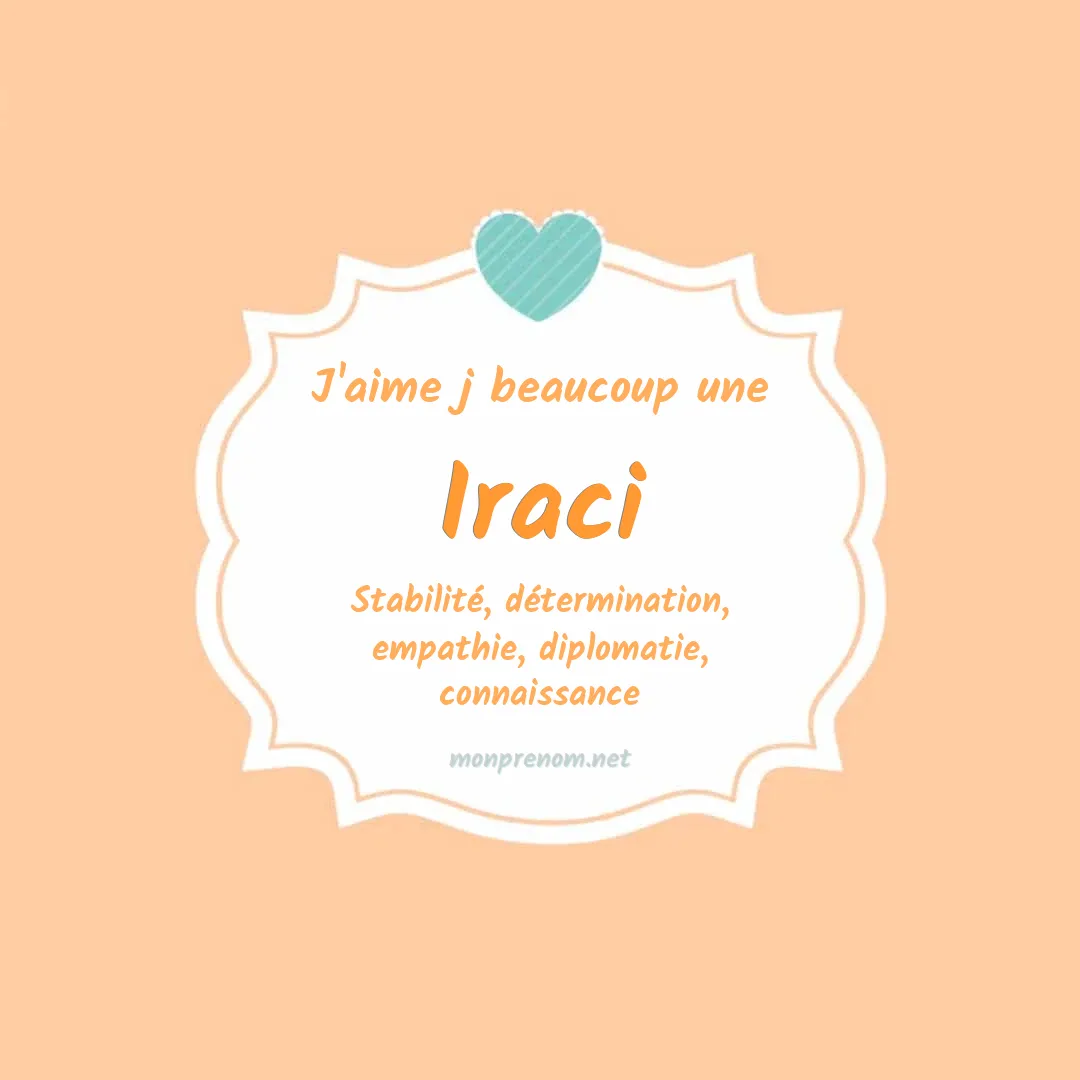 J'aime beaucoup Iraci