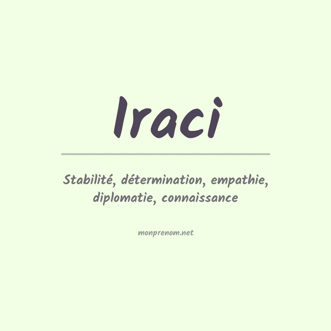 Signification du prénom Iraci